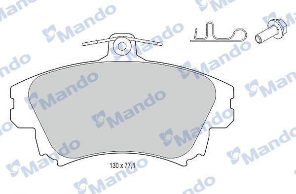 Mando MBF015719 - Тормозные колодки, дисковые, комплект avtokuzovplus.com.ua