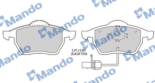 Mando MBF015143 - Гальмівні колодки, дискові гальма autocars.com.ua