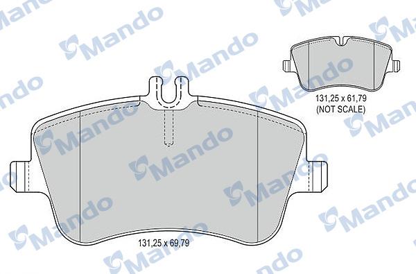 Mando MBF015149 - Тормозные колодки, дисковые, комплект avtokuzovplus.com.ua