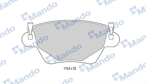 Mando MBF015152 - Гальмівні колодки, дискові гальма autocars.com.ua