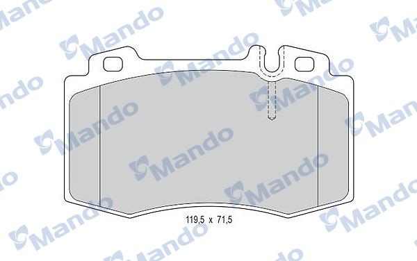 Mando MBF015668 - Гальмівні колодки, дискові гальма autocars.com.ua