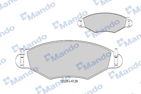 Mando MBF015163 - Тормозные колодки, дисковые, комплект avtokuzovplus.com.ua