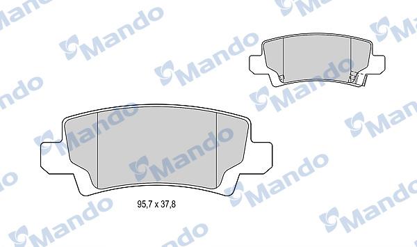 Mando MBF015176 - Тормозные колодки, дисковые, комплект avtokuzovplus.com.ua