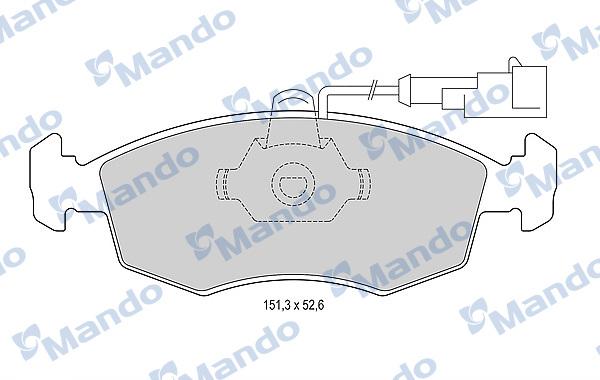Mando MBF015177 - Гальмівні колодки, дискові гальма autocars.com.ua