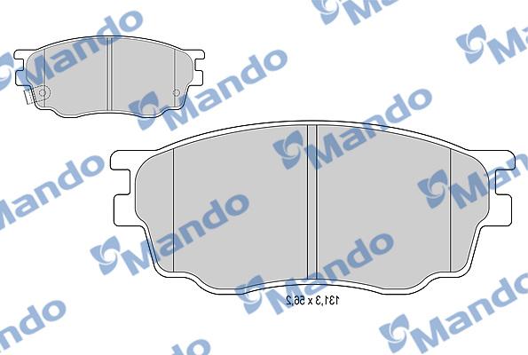 Mando MBF015184 - Тормозные колодки, дисковые, комплект avtokuzovplus.com.ua