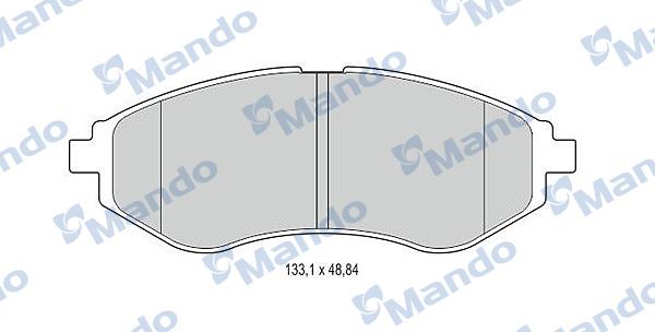 Mando MBF015186 - Тормозные колодки, дисковые, комплект avtokuzovplus.com.ua