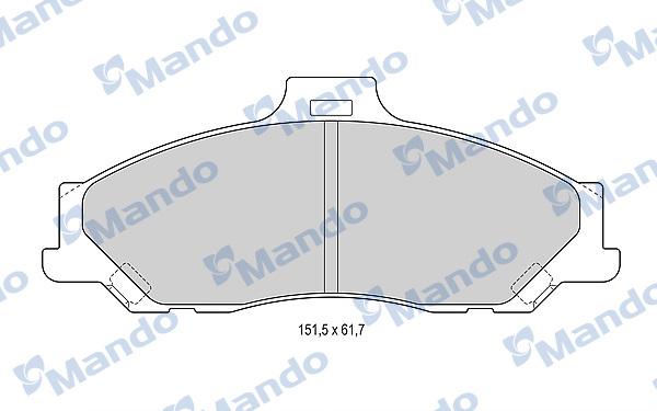 Mando MBF015191 - Гальмівні колодки, дискові гальма autocars.com.ua
