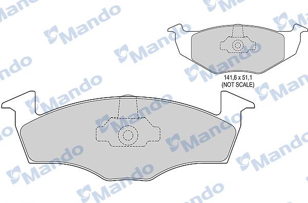 Mando MBF015192 - Гальмівні колодки, дискові гальма autocars.com.ua