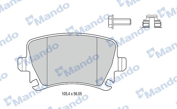 Mando MBF015194 - Гальмівні колодки, дискові гальма autocars.com.ua