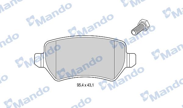 Mando MBF015200 - Гальмівні колодки, дискові гальма autocars.com.ua