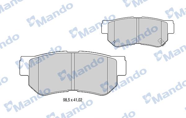 Mando MBF015202 - Тормозные колодки, дисковые, комплект avtokuzovplus.com.ua