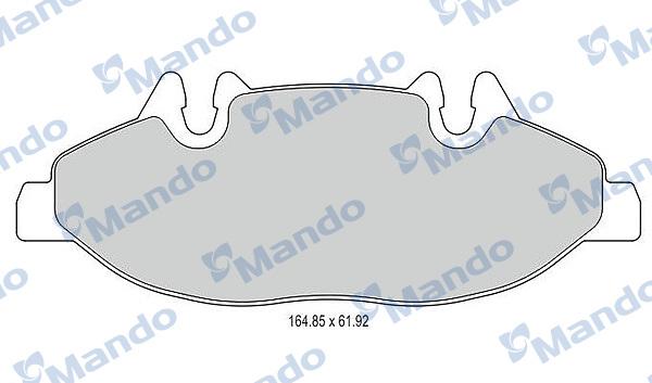 Mando MBF015208 - Гальмівні колодки, дискові гальма autocars.com.ua
