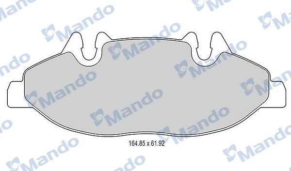 Mando MBF015208 - Тормозные колодки, дисковые, комплект avtokuzovplus.com.ua