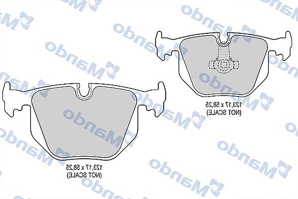 Mando MBF015213 - Гальмівні колодки, дискові гальма autocars.com.ua