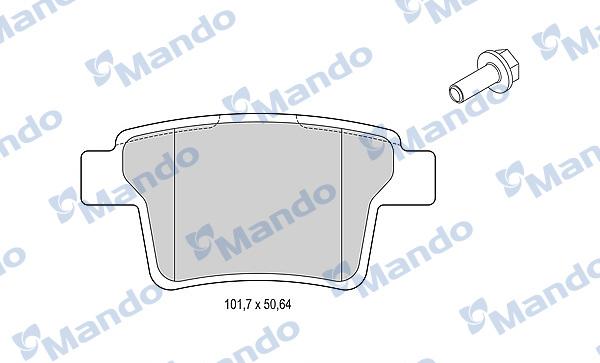 Mando MBF015220 - Гальмівні колодки, дискові гальма autocars.com.ua