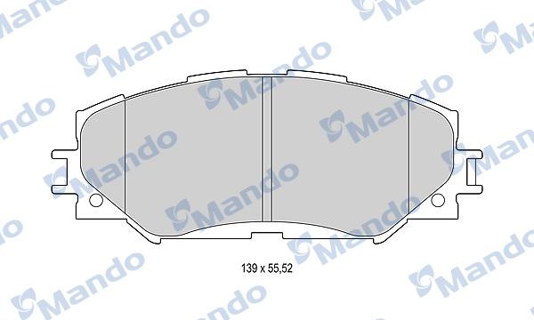 Mando MBF015222 - Тормозные колодки, дисковые, комплект avtokuzovplus.com.ua