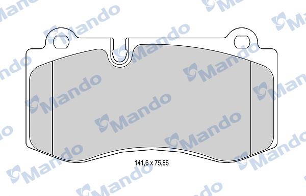 Mando MBF015231 - Тормозные колодки, дисковые, комплект avtokuzovplus.com.ua