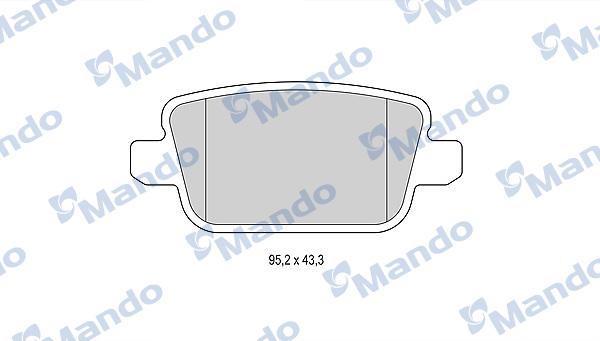 Mando MBF015232 - Гальмівні колодки, дискові гальма autocars.com.ua