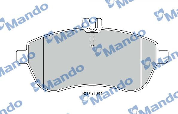 Mando MBF015233 - Гальмівні колодки, дискові гальма autocars.com.ua