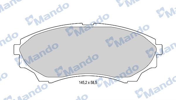 Mando MBF015234 - Гальмівні колодки, дискові гальма autocars.com.ua