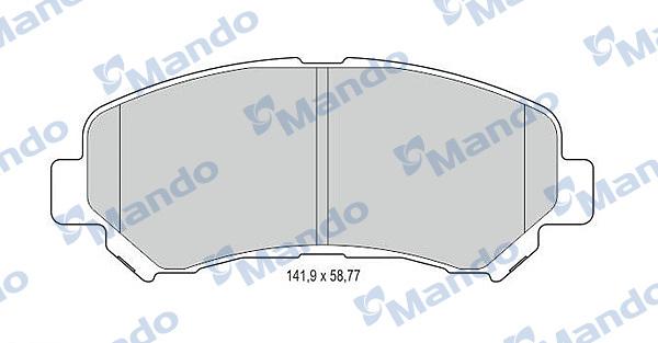 Mando MBF015236 - Гальмівні колодки, дискові гальма autocars.com.ua