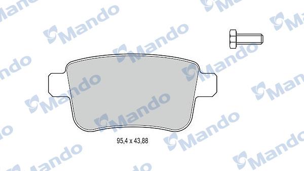 Mando MBF015241 - Гальмівні колодки, дискові гальма autocars.com.ua