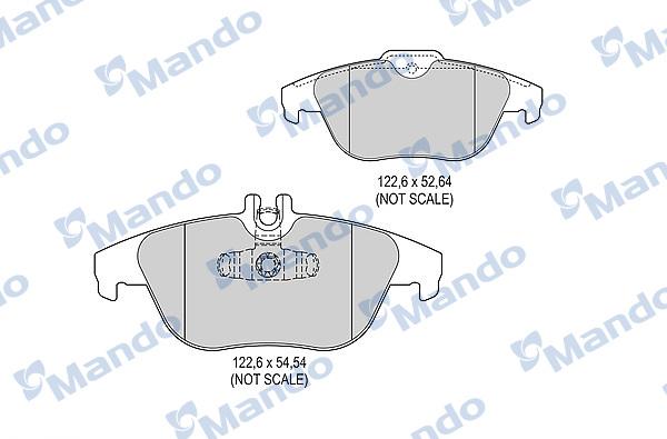 Mando MBF015243 - Гальмівні колодки, дискові гальма autocars.com.ua