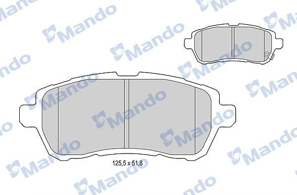 Mando MBF015245 - Гальмівні колодки, дискові гальма autocars.com.ua