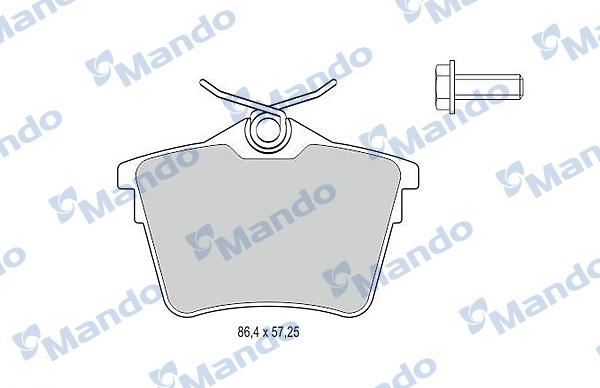 Mando MBF015251 - Гальмівні колодки, дискові гальма autocars.com.ua