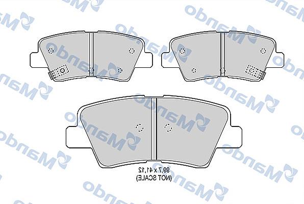 Mando MBF015263 - Гальмівні колодки, дискові гальма autocars.com.ua