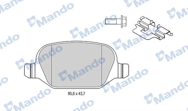 Mando MBF015272 - Гальмівні колодки, дискові гальма autocars.com.ua