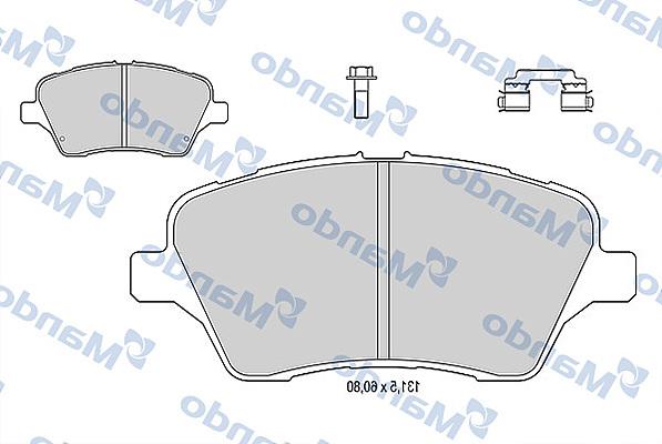 Mando MBF015279 - Тормозные колодки, дисковые, комплект avtokuzovplus.com.ua