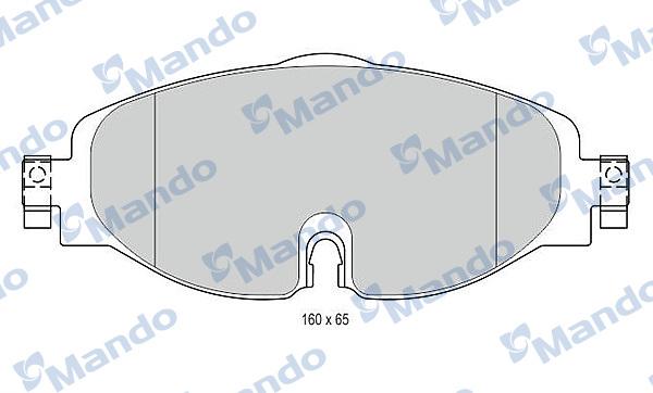 Mando MBF015281 - Гальмівні колодки, дискові гальма autocars.com.ua