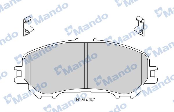 Mando MBF015287 - Гальмівні колодки, дискові гальма autocars.com.ua