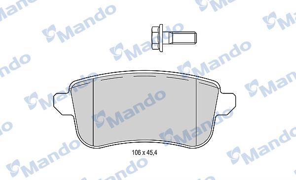 Mando MBF015295 - Гальмівні колодки, дискові гальма autocars.com.ua