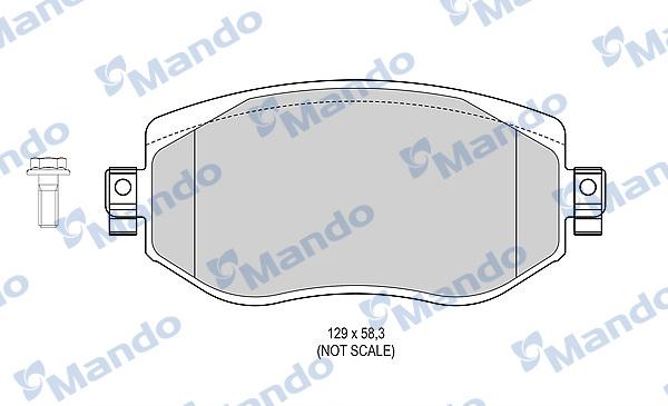 Mando MBF015304 - Гальмівні колодки, дискові гальма autocars.com.ua