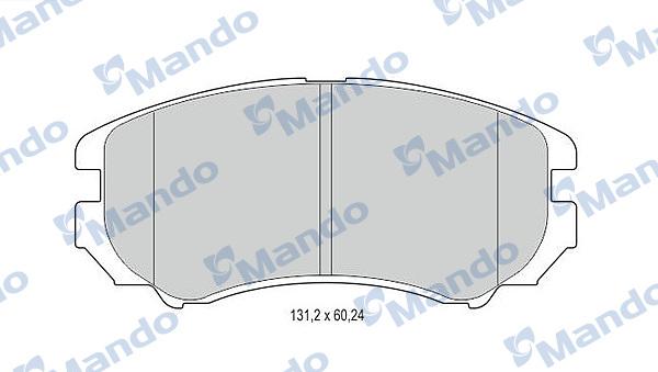 Mando MBF015308 - Гальмівні колодки, дискові гальма autocars.com.ua