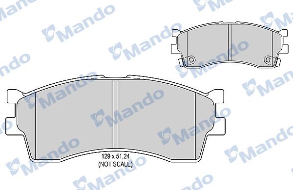 Mando MBF015317 - Гальмівні колодки, дискові гальма autocars.com.ua