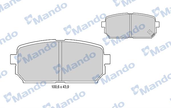 Mando MBF015325 - Тормозные колодки, дисковые, комплект avtokuzovplus.com.ua