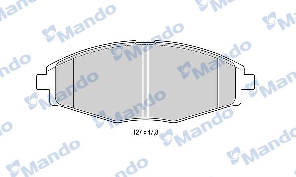 Mando MBF015329 - Гальмівні колодки, дискові гальма autocars.com.ua