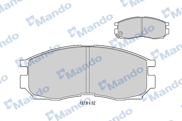 Mando MBF015340 - Тормозные колодки, дисковые, комплект avtokuzovplus.com.ua