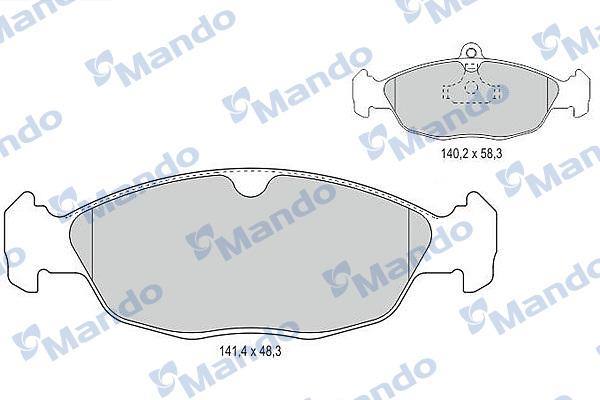 Mando MBF015345 - Гальмівні колодки, дискові гальма autocars.com.ua