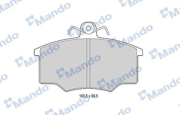 Mando MBF015364 - Гальмівні колодки, дискові гальма autocars.com.ua