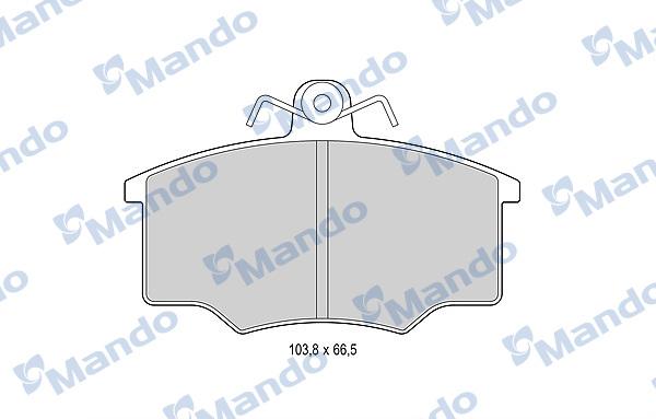 Mando MBF015364 - Тормозные колодки, дисковые, комплект avtokuzovplus.com.ua