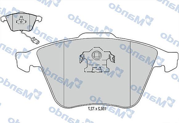 Mando MBF015372 - Тормозные колодки, дисковые, комплект avtokuzovplus.com.ua