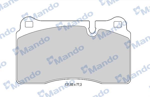 Mando MBF015390 - Гальмівні колодки, дискові гальма autocars.com.ua
