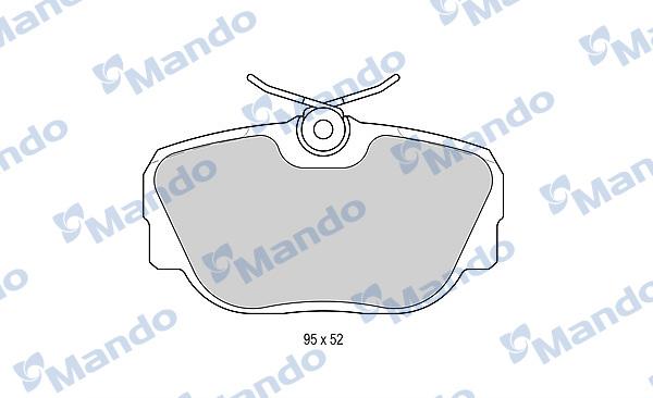 Mando MBF015403 - Гальмівні колодки, дискові гальма autocars.com.ua