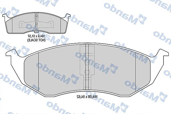 Mando MBF015438 - Тормозные колодки, дисковые, комплект avtokuzovplus.com.ua