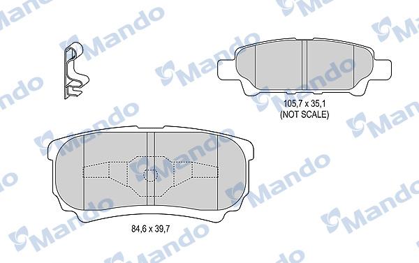 Mando MBF015449 - Гальмівні колодки, дискові гальма autocars.com.ua