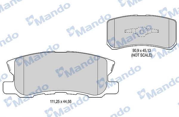 Mando MBF015452 - Гальмівні колодки, дискові гальма autocars.com.ua